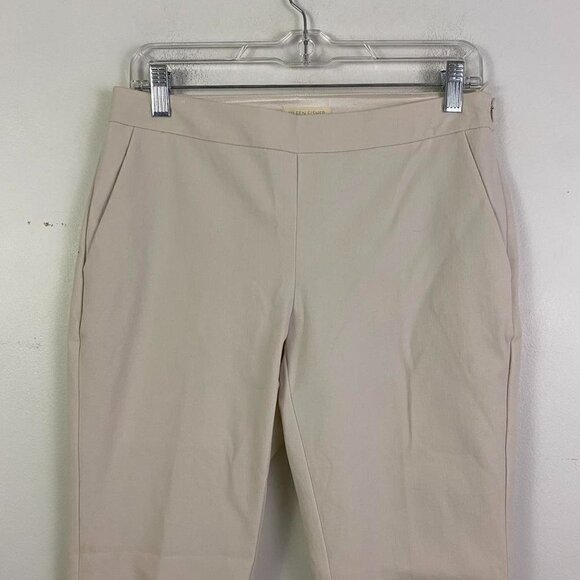 EILEEN FISHER cream high waisted pants - Picture 4 of 6